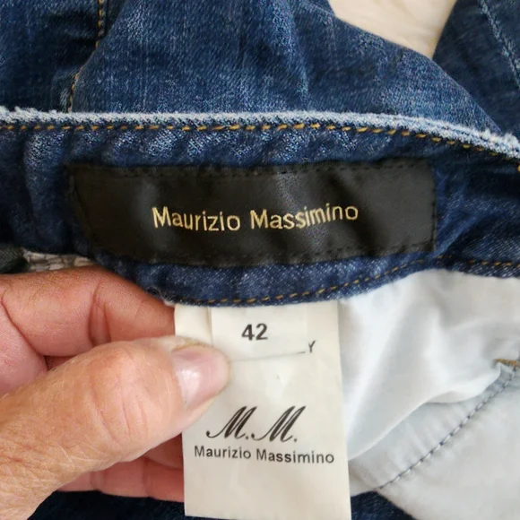 MAURIZIO MASSIMINO DARK WASH, MADE IN ITALY SIZE EU 42 STRAIGHT LEG - Picture 3 of 16